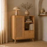 Wandkasten - Wandkast Hazeran Multi Eik Beukenhout 40x110x cm - Dimehouse