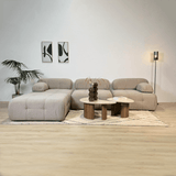 Modulaire bank 3-zits met hocker Doblo beige