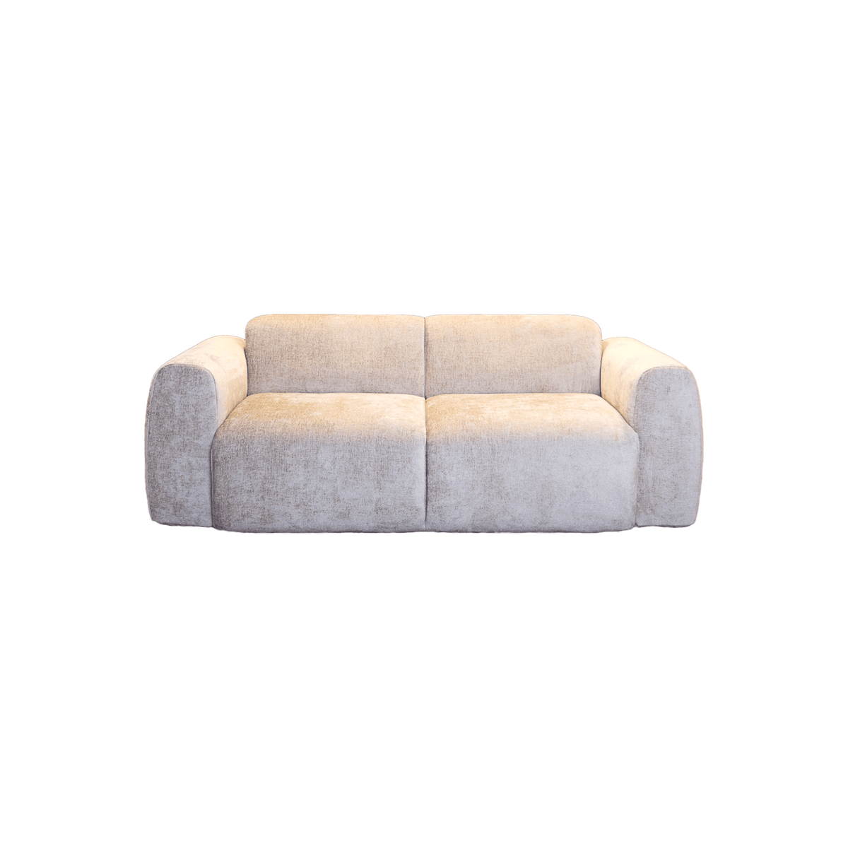 Banken-2-zits bank beige chenille stof - 195x85 cm - Shane-Dimehouse