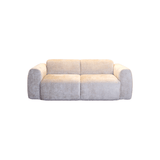 Banken-2-zits bank beige chenille stof - 195x85 cm - Shane-Dimehouse