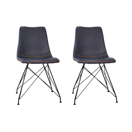 Set of 2 dining room chairs Viano artificial leather