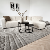 Hoekbank crème super zachte ribstof Gavi - rechts