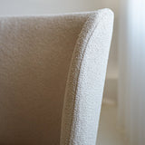 Eetkamerstoel Tess Dimehouse Beige LxBxH 65x62x56 Stof Sfeerfoto detail