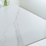 Eettafel Edin White Dimehouse Wit LxBxH 210x103x11 Sintered stone Sfeerfoto detail