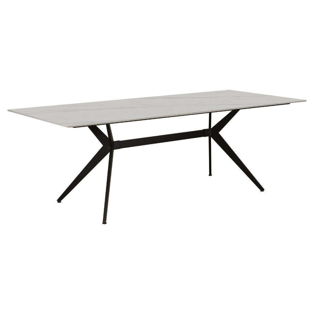 Eettafel Grace White Dimehouse Wit Sintered stone Sfeerfoto schuin vooraanzicht