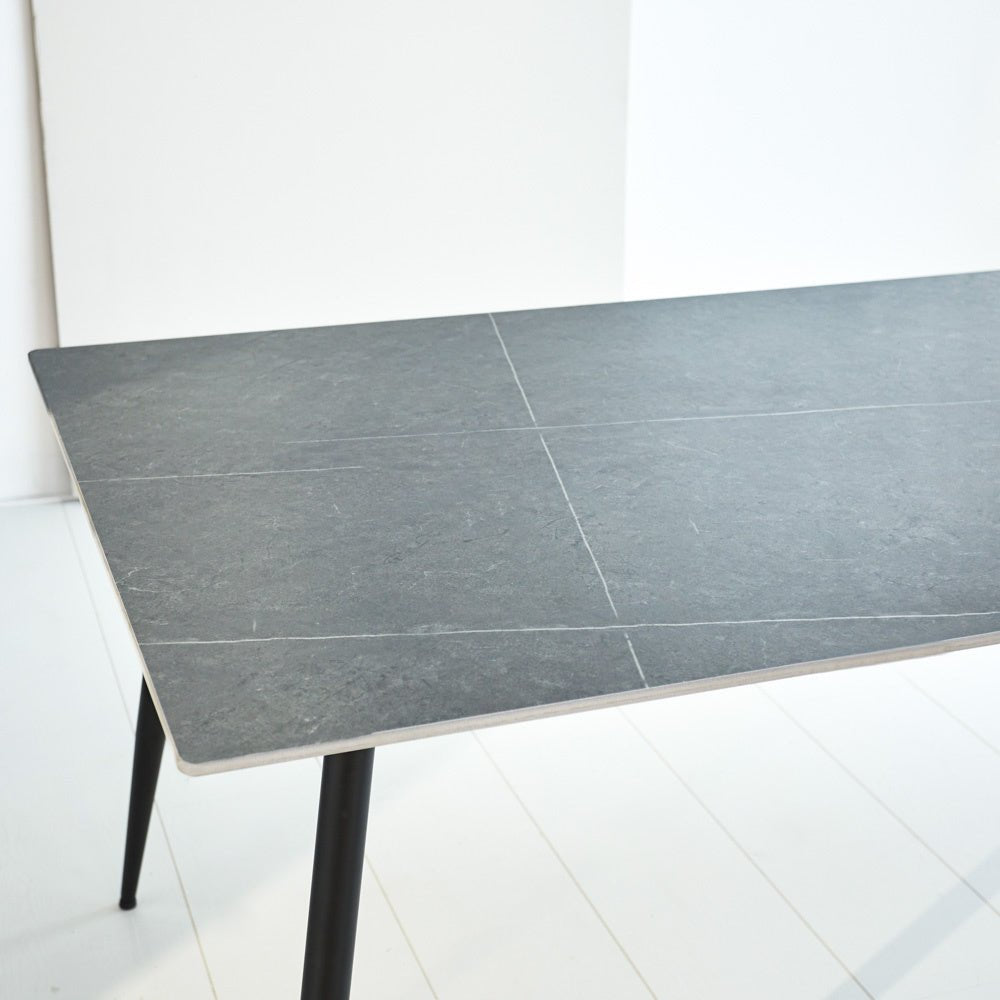 Eettafel Jules Grey Dimehouse Grijs LxBxH 78x27x10 Sintered stone Sfeerfoto detail