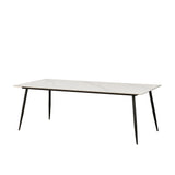 Eettafel Jules White Dimehouse Wit LxBxH 78x27x10 Sintered stone Witfoto schuin vooraanzicht