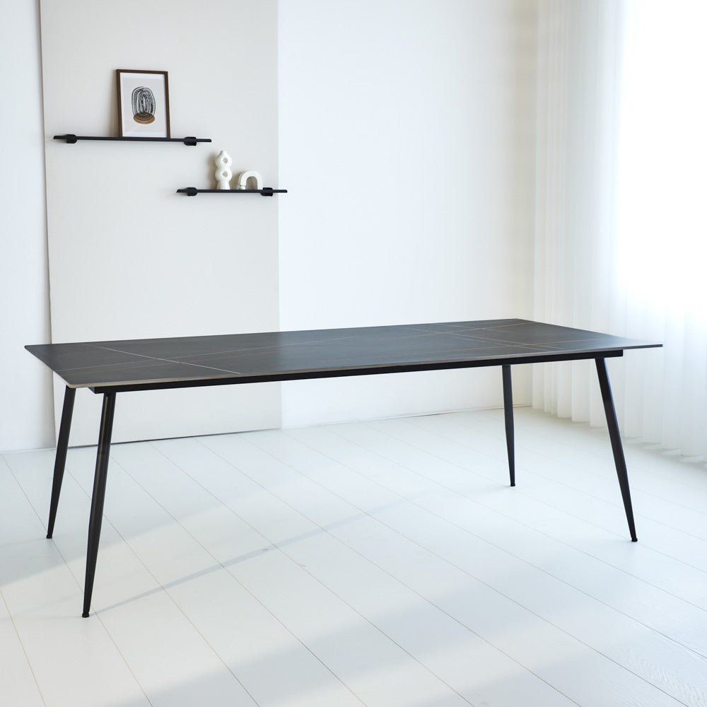 Eettafel Jules Black Dimehouse Zwart LxBxH 78x27x10 Sintered stone Sfeerfoto zijaanzicht