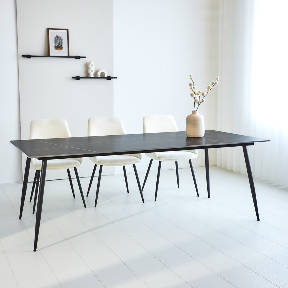 Eettafel Jules Black Dimehouse Zwart LxBxH 78x27x10 Sintered stone Sfeerfoto vooraanzicht