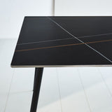 Eettafel Jules Black Dimehouse Zwart LxBxH 78x27x10 Sintered stone Sfeerfoto detail