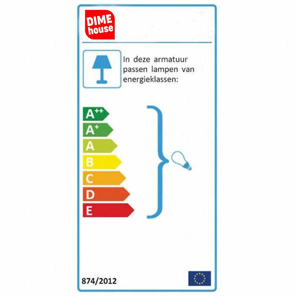 Vloerlamp Pesaro Dimehouse Zwart LxBxH 116x35x35 Metaal Energielabel