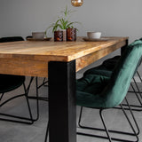 Eettafel Kansas Dimehouse Bruin LxBxH 248x108x25 Mangohout Sfeerfoto detail