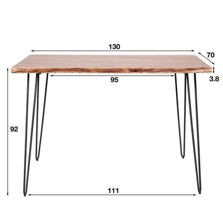 Bartafel Elin DH Interior Acacia LxBxH 135x75x10 Acaciahout Witfoto maatindicatie