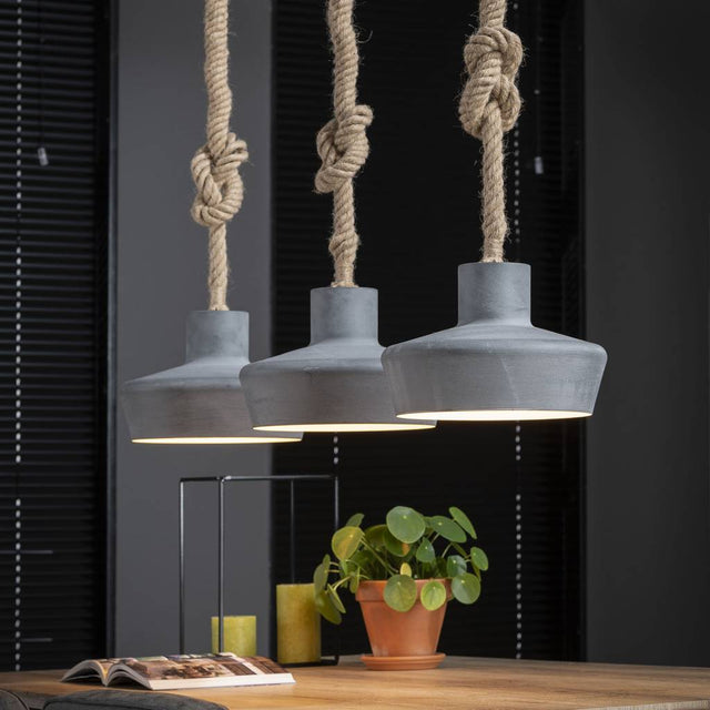 Hanglamp Zara DH Interior Grijs LxBxH 92x33x27 Grijs Sfeerfoto schuin vooraanzicht