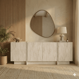 Dressoir travertin melamine Lowen 180x45x80 cm