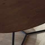 Salontafel Zoë Dark Walnut Dimehouse Bruin LxBxH 91x82x23 Mangohout Sfeerfoto detail