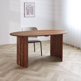 Eettafel Yves Oak Finish Dimehouse Eiken LxBxH 165x95x10 Acaciahout Sfeerfoto schuin vooraanzicht