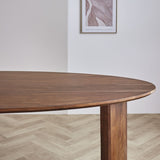 Eettafel Yves Oak Finish Dimehouse Eiken LxBxH 225x115x9 Acaciahout Sfeerfoto detail