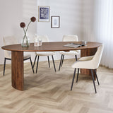 Eettafel Yves Oak Finish Dimehouse Eiken LxBxH 225x115x9 Acaciahout Sfeerfoto zijaanzicht