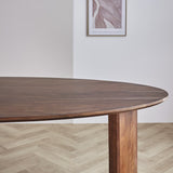 Eettafel Yves Oak Finish Dimehouse Eiken LxBxH 245x115x9 Acaciahout Sfeerfoto detail