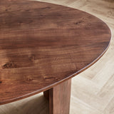 Eettafel Yves Walnut Finish Dimehouse Bruin LxBxH 165x95x10 Acaciahout Sfeerfoto detail