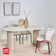 Eettafel Jimi 180x90 cm travertin beige