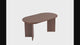 Ovale uitschuifbare tafel Walnoot - Japandi - 160-200 cm - Sota