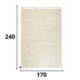 Vloerkleed Rose Kolony Beige LxBxH 182x10x10 80% wol, 20% katoen Witfoto maatindicatie