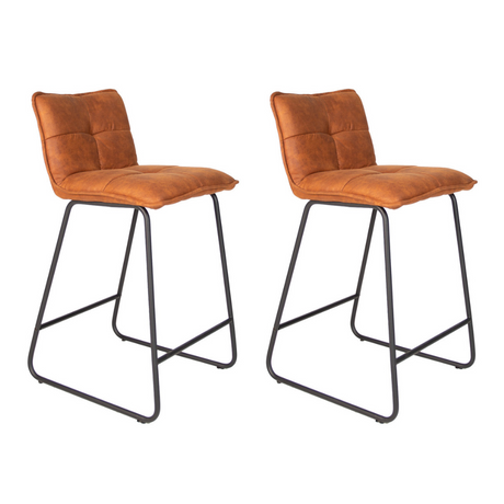 Bar stools Set of 2 industrial Jelle