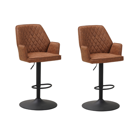 Bar stools set of 2 Industrial Novan