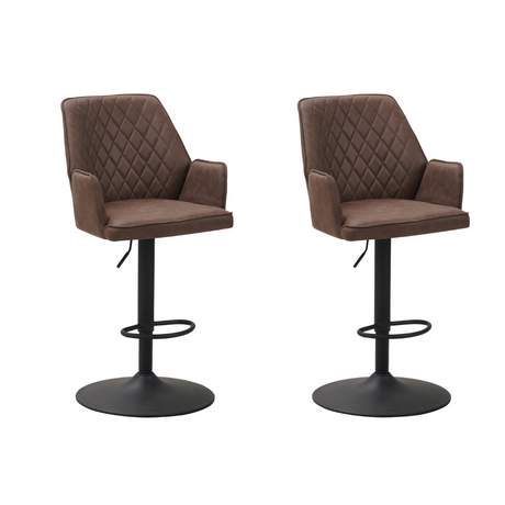 Bar stools set of 2 Industrial Novan