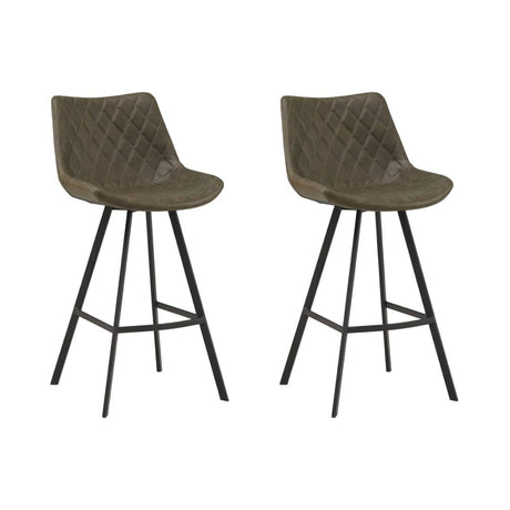 Bar stools set of 2 industrial Juno