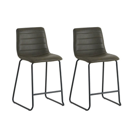 Bar stools set of 2 industrial mark artificial leather