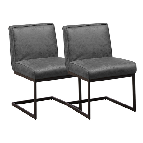 Dining room chairs set of 2 industrial nathan