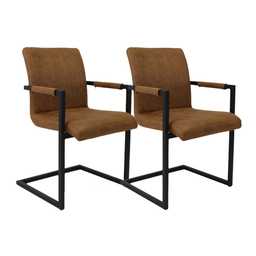 Dining room chairs set of 2 Industrial Jackson