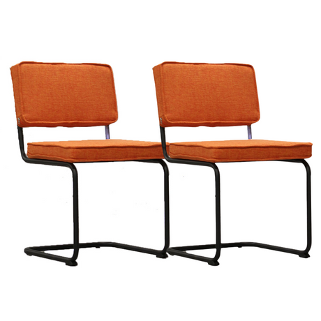 Dining room chair set of 2 industrial remo