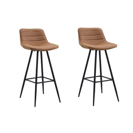 Bar stools set of 2 industrial Kenton