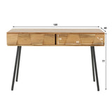 Kaptafel Alisa DH Interior Acacia LxBxH 125x46x23 Acaciahout Witfoto maatindicatie