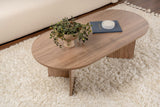 Ovale salontafel walnoot melamine - Japandi -  119x60 cm - Sota