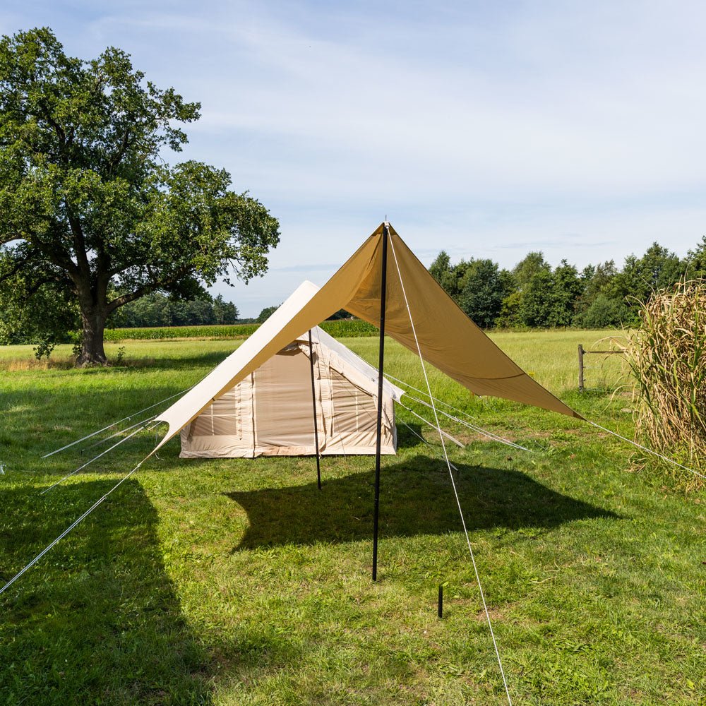 losse luifel tent Luifel Tarp Katoen Beige 420x420 cm