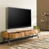 TV Meubel Alisa DH Interior Acacia LxBxH 183x45x25 Acaciahout Sfeerfoto zijaanzicht