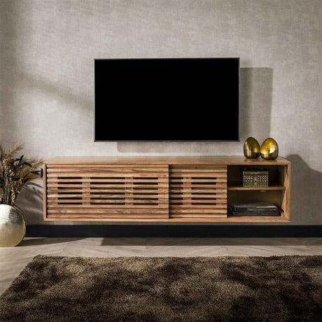 TV Meubel Monja DH Interior Acacia LxBxH 158x50x42 Acaciahout Sfeerfoto in situatie