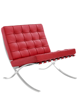 Fauteuil Expo Dimehouse Rood LxBxH 80x78x78 Runderleer Witfoto schuin vooraanzicht