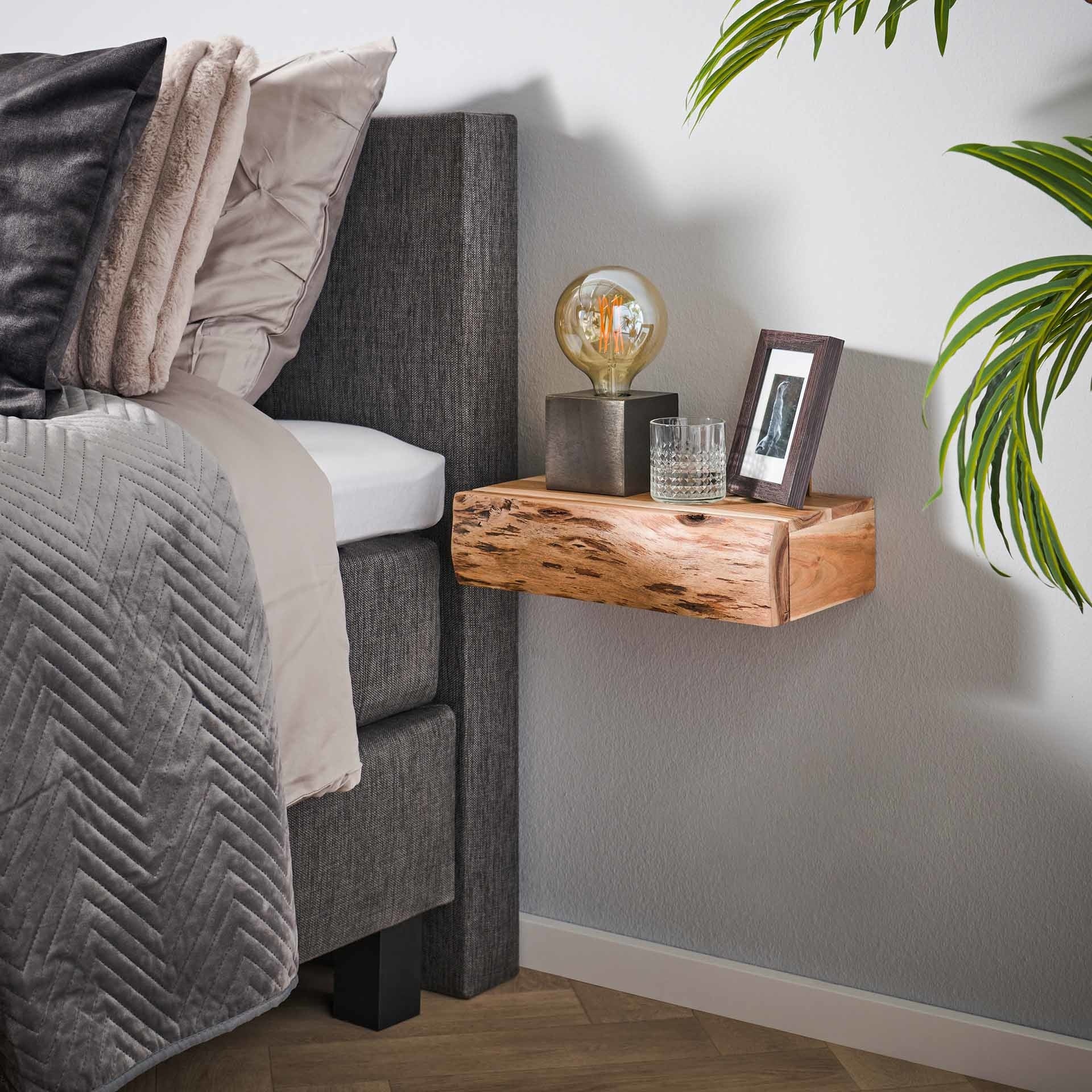 dimehouse Set van 2 Zwevende Nachtkastjes Acaciahout Freya Groot